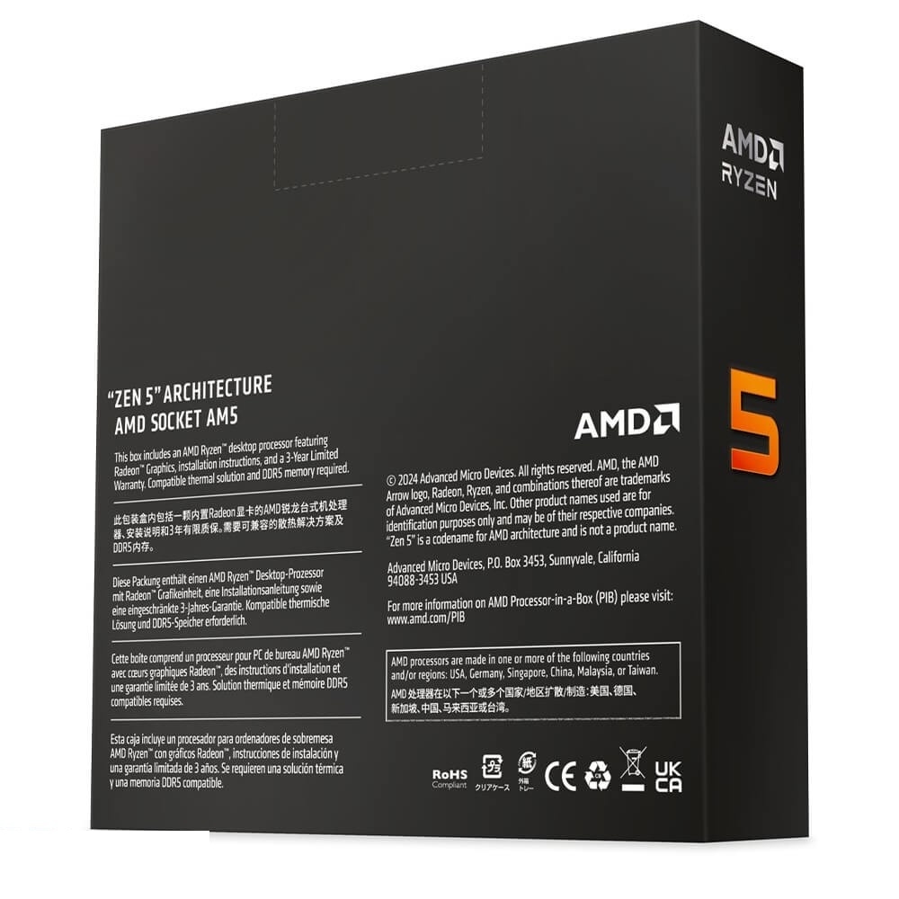 پردازنده ای ام دی Ryzen 5 9600X باکس اورجینال