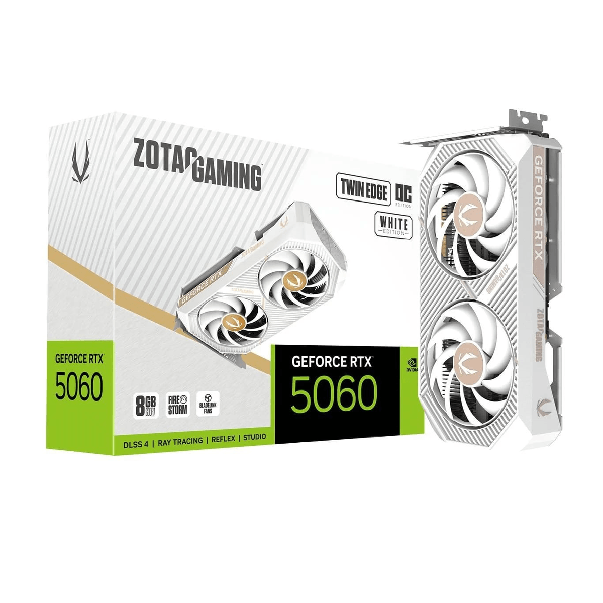 کارت گرافیک ZOTAC RTX 5060 TWIN EDGE 8GB WHITE EDITION OC GDDR7
