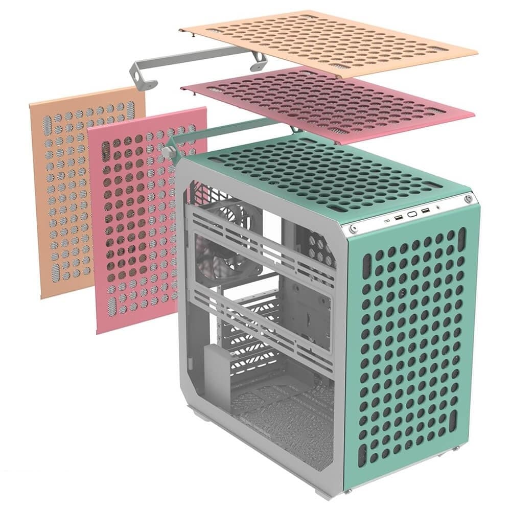 کیس کولر مستر مدل QUBE 500 Flatpack Macaron