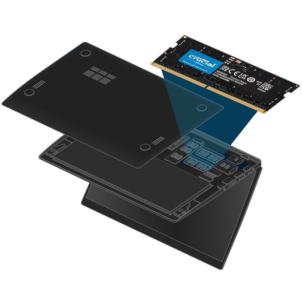 رم لپ تاپ کروشیال 16 گیگابایت تک ماژول DDR5 CL40 باس 4800