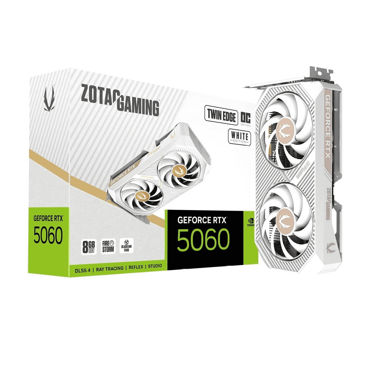 کارت گرافیک ZOTAC RTX 5060 TWIN EDGE 8GB WHITE EDITION OC GDDR7