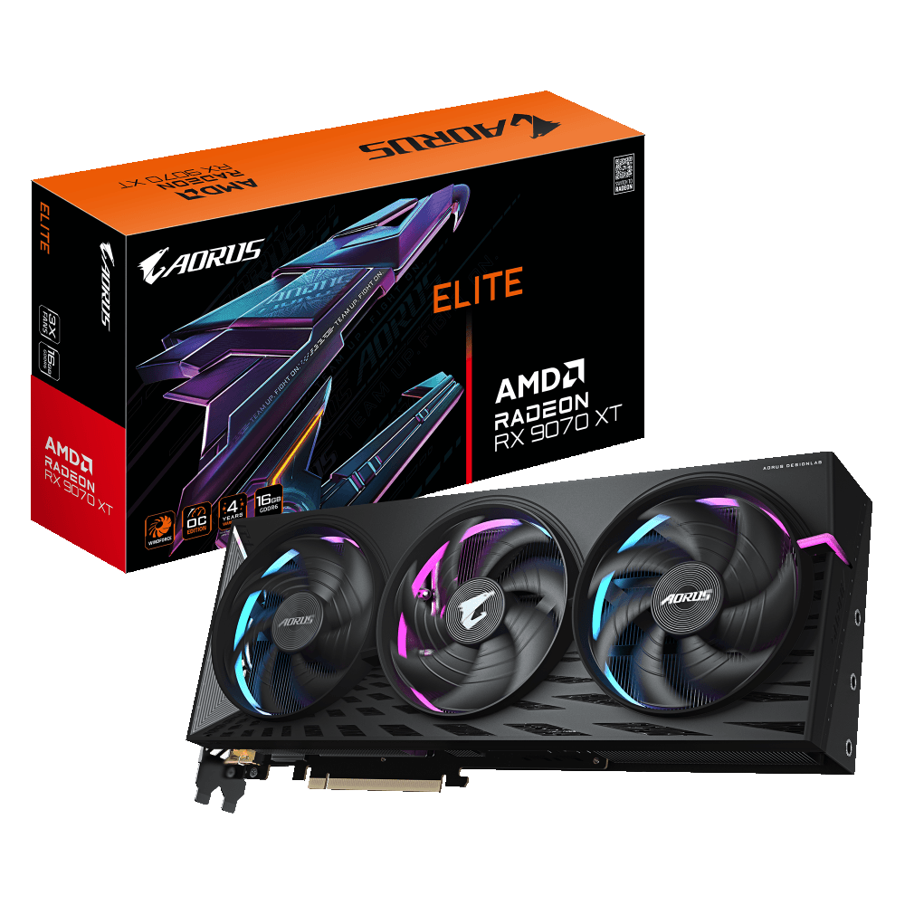 کارت گرافیک گیگابایت GIGABYTE RADEON RX 9070 XT AORUS ELITE 16GB