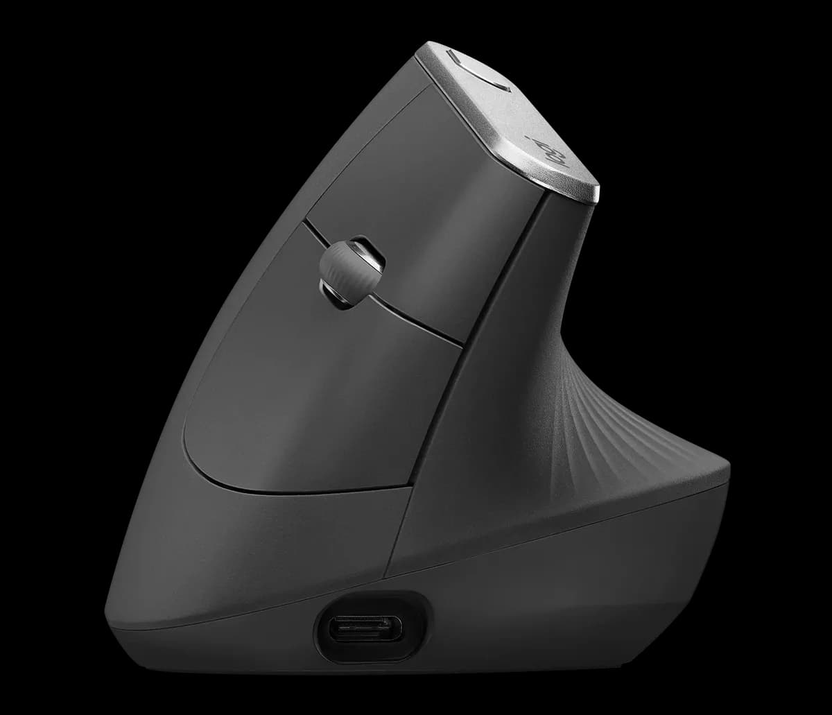 موس لاجیتک بی سیم ارگونومیک MX VERTICAL BLACK