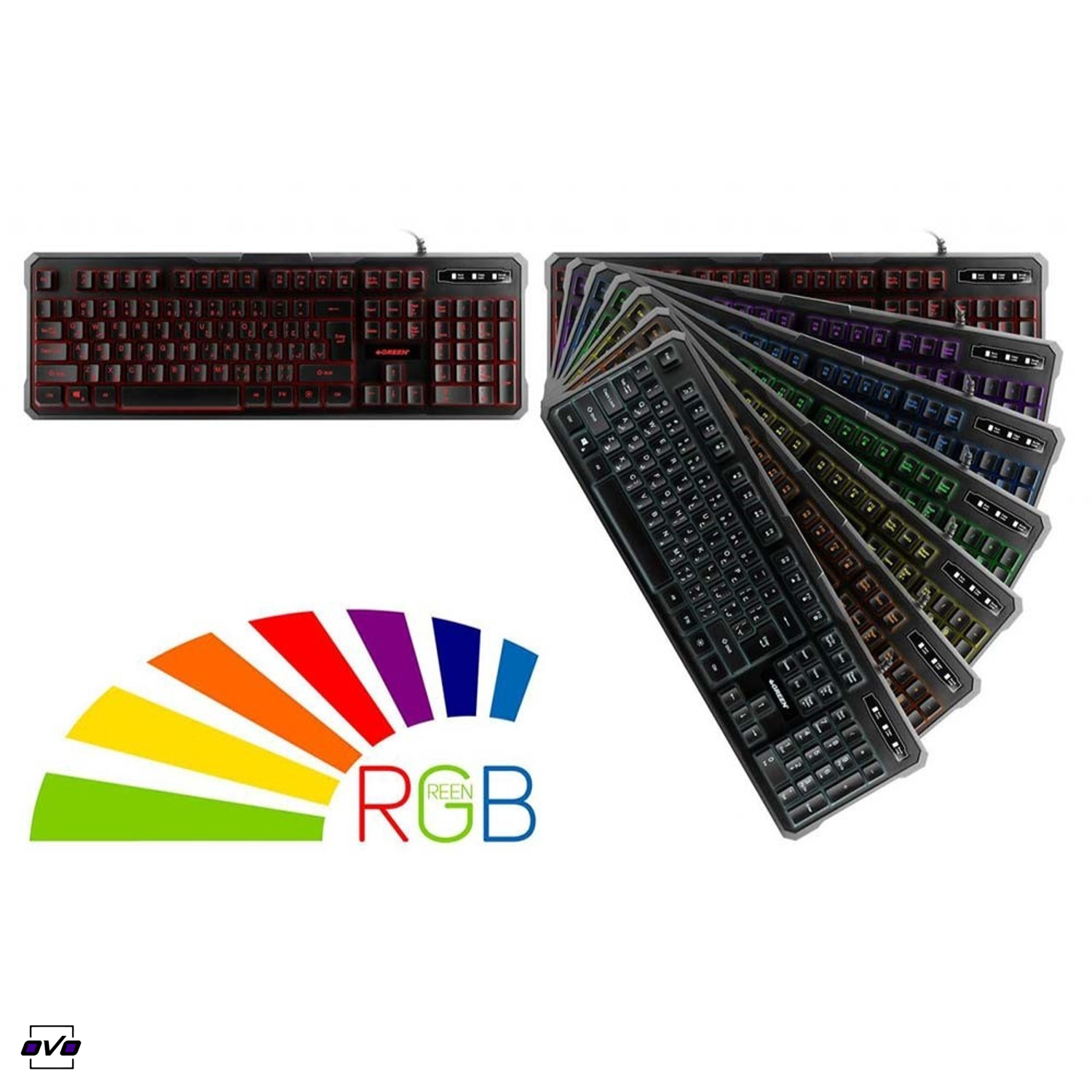  کیبورد باسیم گرین GK601 RGB2066