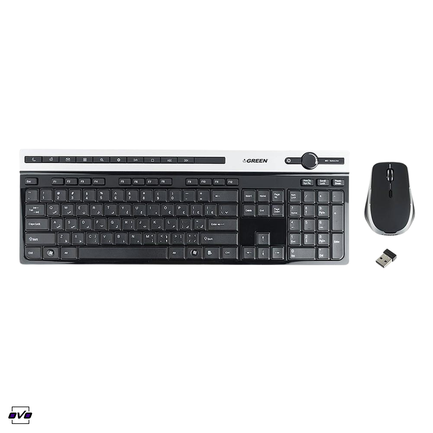  کیبورد و ماوس بیسیم گرین GKM505W
